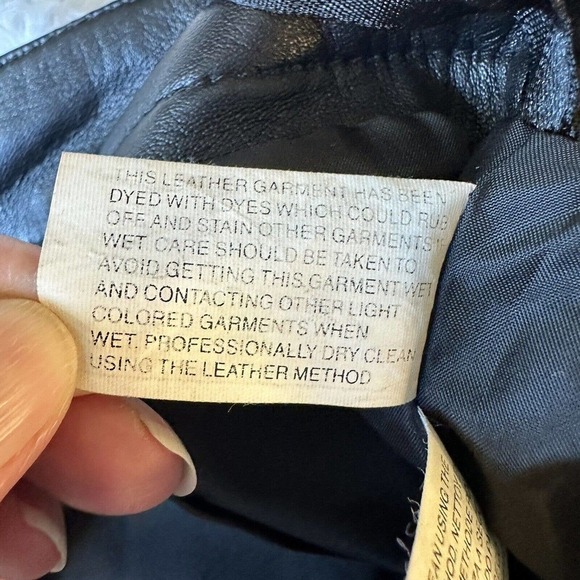 Calvin Klein Leather Pants Women 4 Straight Leg Midrise Y2K Mob Wife - Picture 11 of 11